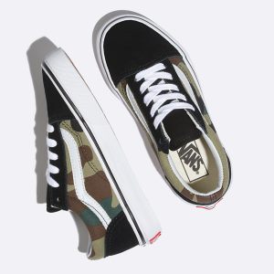 Vans Erkek Çocuk Spor Ayakkabı Woodland Camo Old Skool Siyah | 67921-286